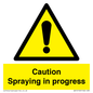 WV12100: Caution Spraying in progress