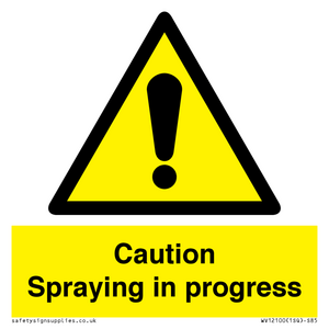 WV12100: Caution Spraying in progress