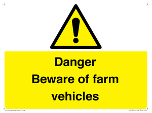 WV12104: Danger Beware of farm vehicles