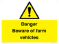WV12104: Danger Beware of farm vehicles