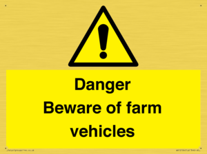 WV12104: Danger Beware of farm vehicles