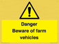 WV12104: Danger Beware of farm vehicles