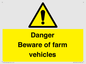 WV12104: Danger Beware of farm vehicles