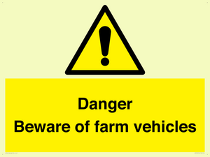 WV12104: Danger Beware of farm vehicles
