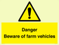 WV12104: Danger Beware of farm vehicles