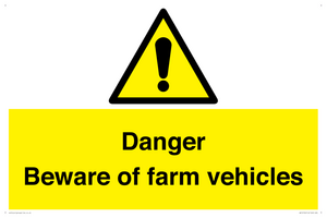 WV12104: Danger Beware of farm vehicles