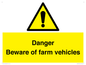 WV12104: Danger Beware of farm vehicles