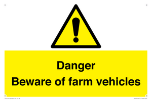 WV12104: Danger Beware of farm vehicles