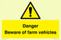 WV12104: Danger Beware of farm vehicles