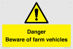 WV12104: Danger Beware of farm vehicles