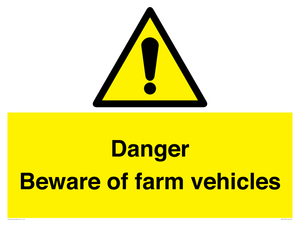 WV12104: Danger Beware of farm vehicles