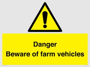 WV12104: Danger Beware of farm vehicles