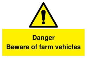 WV12104: Danger Beware of farm vehicles