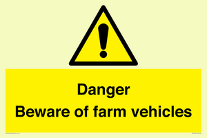 WV12104: Danger Beware of farm vehicles
