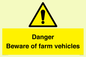 WV12104: Danger Beware of farm vehicles