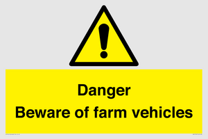 WV12104: Danger Beware of farm vehicles