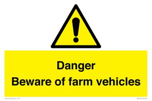 WV12104: Danger Beware of farm vehicles