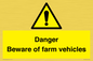 WV12104: Danger Beware of farm vehicles