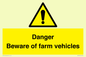 WV12104: Danger Beware of farm vehicles