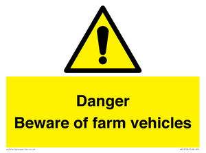 WV12104: Danger Beware of farm vehicles