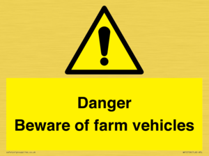 WV12104: Danger Beware of farm vehicles
