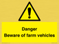 WV12104: Danger Beware of farm vehicles