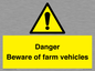 WV12104: Danger Beware of farm vehicles