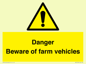WV12104: Danger Beware of farm vehicles