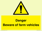 WV12104: Danger Beware of farm vehicles
