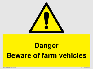 WV12104: Danger Beware of farm vehicles