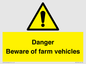 WV12104: Danger Beware of farm vehicles