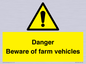 WV12104: Danger Beware of farm vehicles