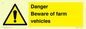 WV12104: Danger Beware of farm vehicles