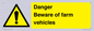 WV12104: Danger Beware of farm vehicles