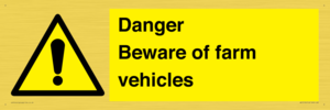 WV12104: Danger Beware of farm vehicles