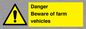 WV12104: Danger Beware of farm vehicles