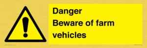 WV12104: Danger Beware of farm vehicles