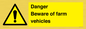WV12104: Danger Beware of farm vehicles