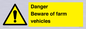 WV12104: Danger Beware of farm vehicles
