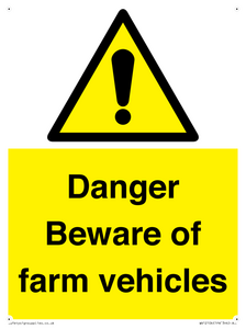 WV12104: Danger Beware of farm vehicles
