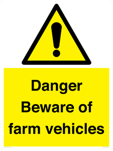 WV12104: Danger Beware of farm vehicles