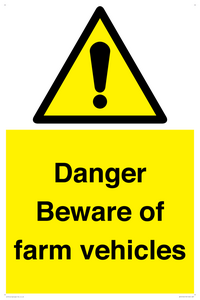 WV12104: Danger Beware of farm vehicles
