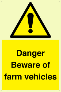 WV12104: Danger Beware of farm vehicles