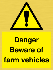 WV12104: Danger Beware of farm vehicles