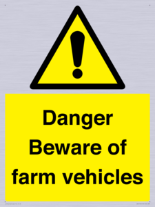 WV12104: Danger Beware of farm vehicles