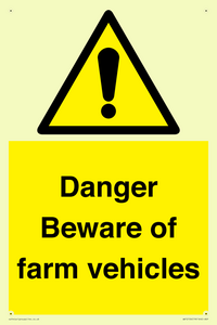 WV12104: Danger Beware of farm vehicles