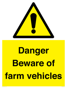 WV12104: Danger Beware of farm vehicles