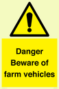 WV12104: Danger Beware of farm vehicles
