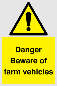 WV12104: Danger Beware of farm vehicles