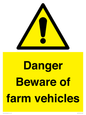 WV12104: Danger Beware of farm vehicles